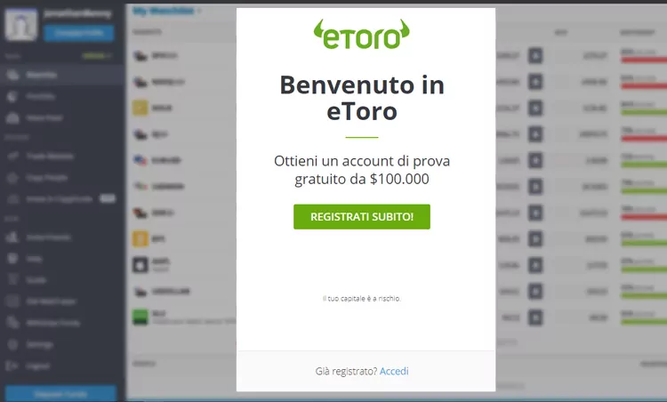 Conto Demo Etoro